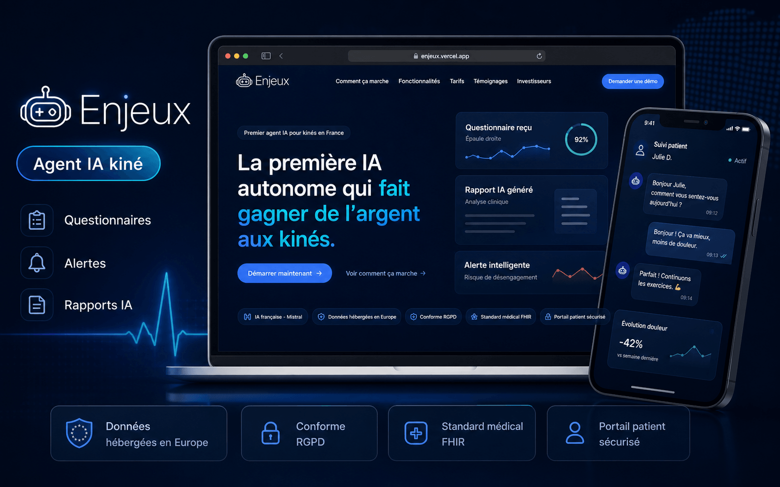 Enjeux project mockup